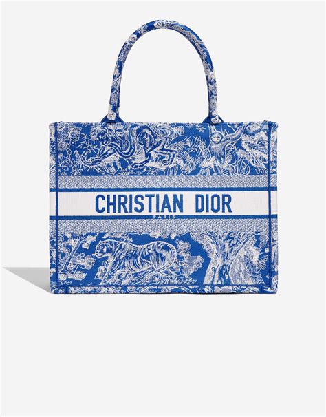 christian dior blue and white bag|christian dior canvas tote.